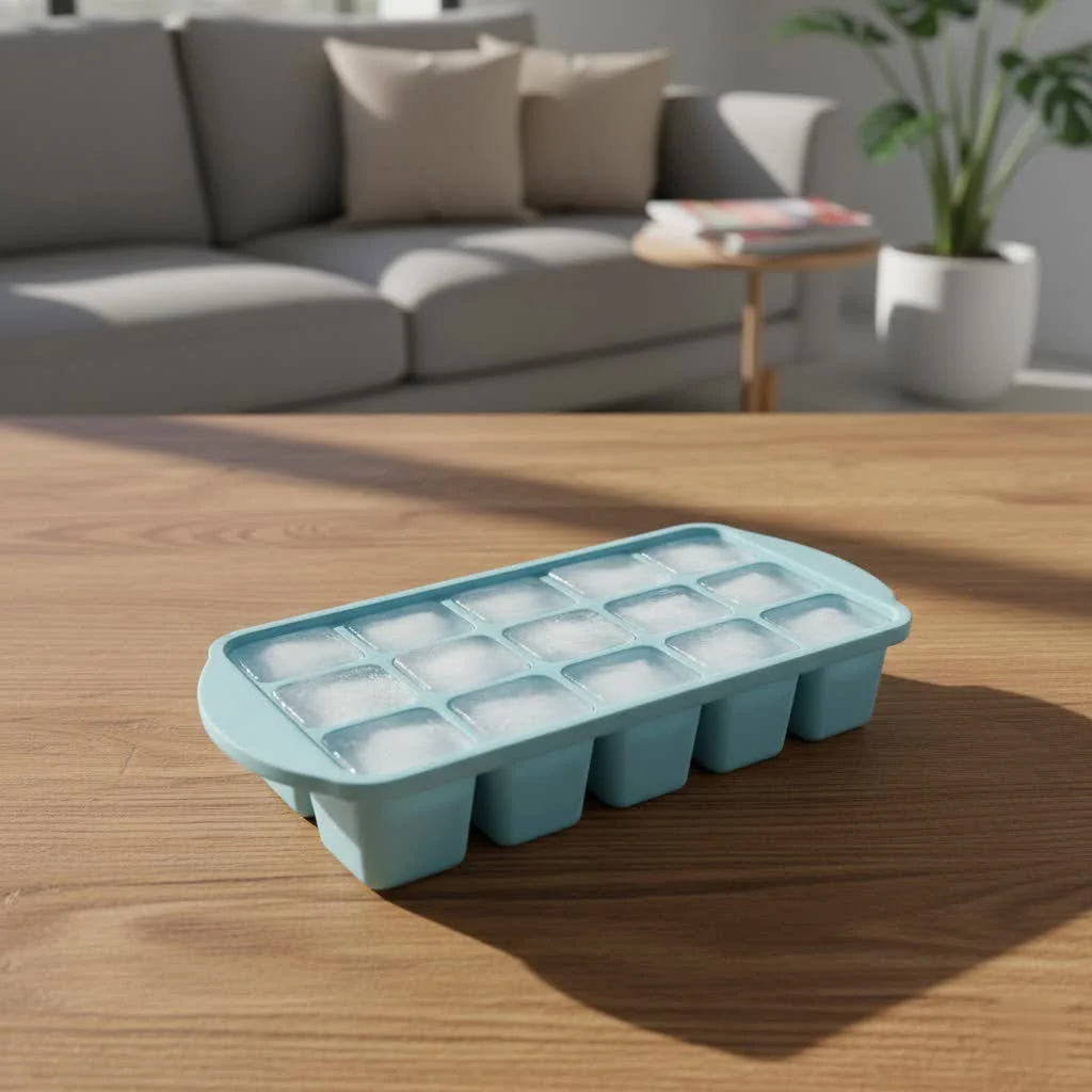 Round silicone ice cube trays for beverages