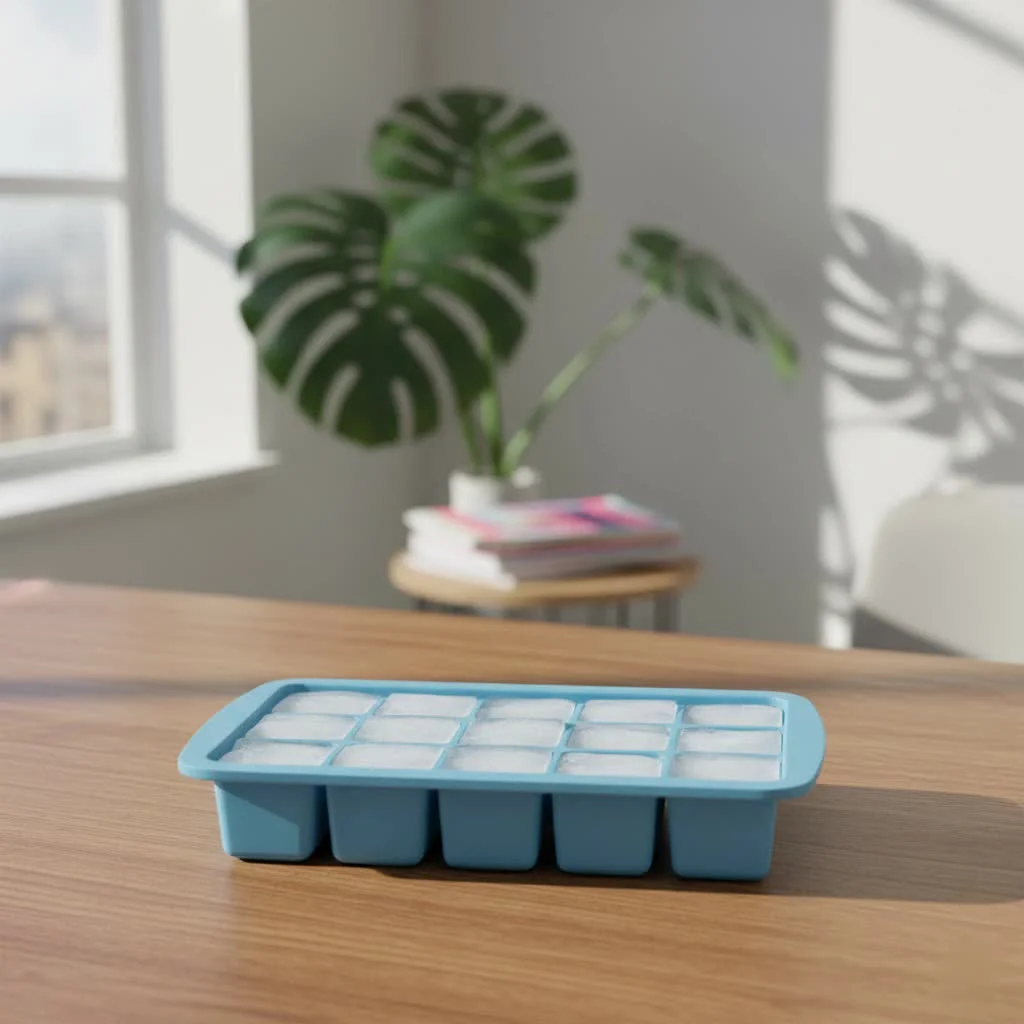Large ice cubes in a glass